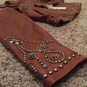 Brand NEW Cripple Creek Studded Leather Jacket